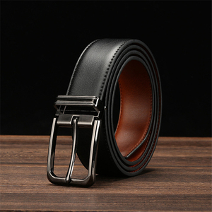 Ceinture en cuir véritable à boucle ardillon en alliage durable pour hommes ceinture en cuir vintage décontractée pour jeans G208A - Product Image 5