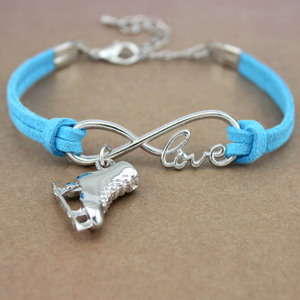 Bracelet à breloques Infinity Love Flower Girl Demoiselle d'honneur Sister Camera Photographie Angel Wing <span class=keywords><strong>Moon</strong></span> Key Skating Skate Gymnastics - Product Image 1