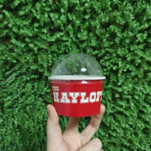 Tại gói mới đến 3oz 5oz 8oz 10oz Kem cốc giấy bao bì tùy chỉnh kem dùng một lần bao bì cốc giấy Có Nắp - Product Image 1