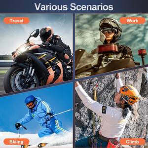 Casque d'intercom pour moto Y80-2X Full Duplex 800M, casque sans fil, haut-parleur, assistant vocal pour la conduite en extérieur, commutation - Product Image 5