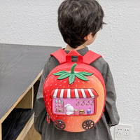 Nouveau Sac à Dos Scolaire Printemps 2026 pour Maternelle, Motif Fraise, pour Garçons et Filles