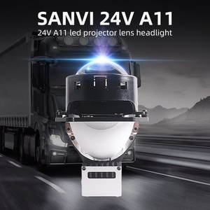 SANVI New 24V A11 3 Inch 64W 6000K Bi LED Projector Lens High Bright Car and Truck Auto Lamps Bi LED Headlight Accessories - Product Image 2