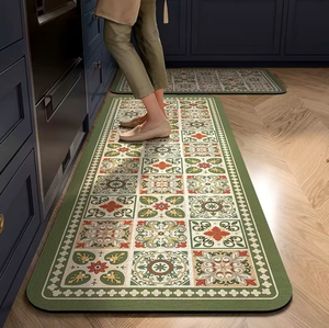 Vintage Kitchen Mat Diatomaceous Earth Carpet Easy Clean Dirt-resistant <strong>Water</strong> &amp; Oil Absorbent Non-slip Cushioned Soft <strong>Wholesale</strong> - Product Image 4