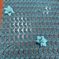 Tissu en dentelle française 100% polyester biologique écologique 150 cm, dentelle florale 3D de haute qualité, personnalisable pour femmes