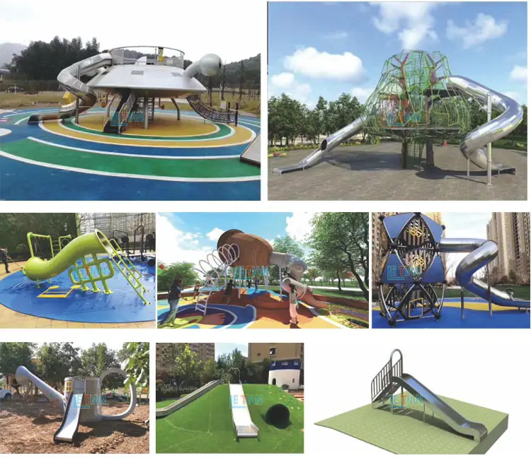 Equipamento de playground infantil Parque de diversões Playsets de plástico para crianças ao ar livre