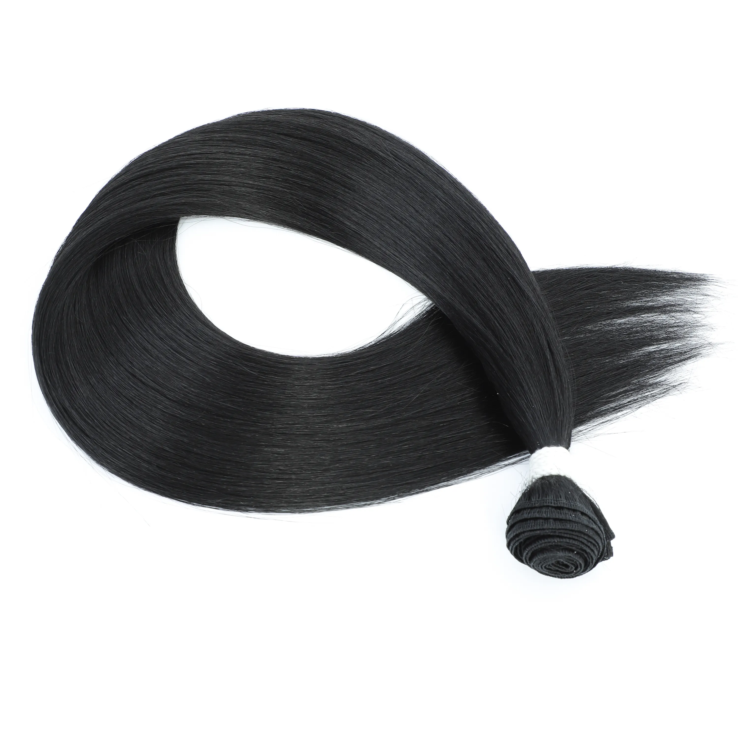 סיטונאי סינטטי שיער חבילות Ombre ישר שיער חבילות סינטטי הארכת שיער סופר רך חלק טבעי שחור