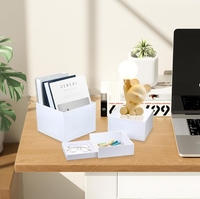 Lot de 4 présentoirs cubes en acrylique blanc personnalisés Présentoir à dessert pour buffet de table