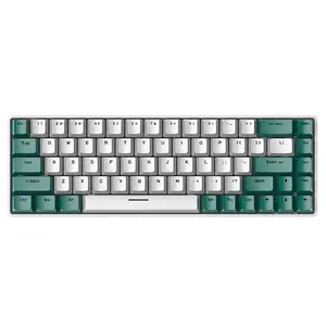 ZIYOULANG T8 RGB Kit Teclado Gaming Mecânico 68 teclas Com Fio RGB Backlight Hot-Swappable Gamer Chá Eixo Vermelho Teclado Eixo