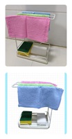 Étagère de rangement murale sans perçage pour essuie-tout, porte-serviettes, support de drainage, rangement intégré pour comptoir de cuisine