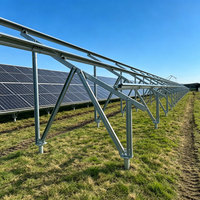 Systèmes de montage solaire au sol de haute qualité avec vis de fixation, structure de support en acier revêtu Zn-Al-Mg pour 3 MW