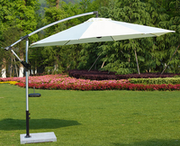 GLOBAL TENT Parasol banane en porte-à-faux pour patio personnalisé avec panneau solaire LED