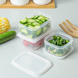 Food Storage Containers Square Rectangle 8x8x4.5cm 8x11x4.5cm For Fridge Freezer Microwave Safe With Lids - Product Image 2