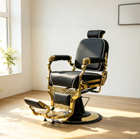 Fauteuil de barbier pivotant et inclinable hydraulique pour salon de coiffure, coupe de cheveux, rasage de barbe, mobilier de salon de beauté