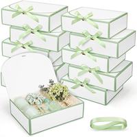 Boîtes d'expédition en carton ondulé hautement recyclées avec fermeture magnétique, accessoires ruban, logo personnalisé, emballage réutilisable pour cosmétiques et articles de mariée