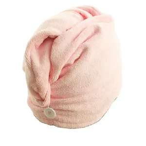 400gsm Cao Thấm Siêu Mềm Tùy Chỉnh Nhanh Khô Sợi Nhỏ Tóc Turban Khăn Quấn Tóc Khăn Cho Phụ Nữ