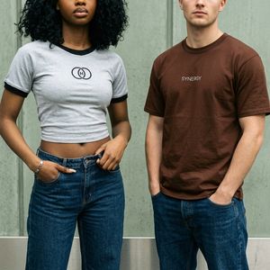 Camiseta de Manga Corta Casual para Hombre, 100% Algodón, Talla Grande, Cómoda, Anti-Pilling, para Uso Diario, Color Marrón, Superventas - Product Image 1