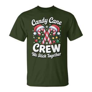 Camiseta navideña Candy Cane Crew, camiseta familiar para las fiestas navideñas - Product Image 1