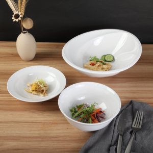 Mới nhất phong cách tùy chỉnh in ấn Trắng melamine đồ ăn khách sạn sâu súp Tấm Nhà hàng Pasta tấm cho bán buôn - Product Image 6