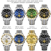 Jam Tangan Pria Binbond 1236 B1236 Kasual Quartz Berkualitas Tinggi Mewah Bercahaya Tahan Air Bahan Stainless Steel dengan Tampilan Tanggal