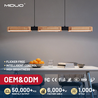 Lustre suspendu de luxe à haute luminosité pour salon avec abat-jour en acrylique, télécommande intelligente, LED, pour salle à manger d'hôtel