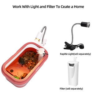 Réservoir de tortues Petit Terrarium de <span class=keywords><strong>tortue</strong></span> Anti-évasion Terrapin Aquarium <span class=keywords><strong>pour</strong></span> <span class=keywords><strong>Tortue</strong></span> Reptile Alimentation Repos <span class=keywords><strong>Habitat</strong></span> avec terrasse <span class=keywords><strong>d</strong></span>'escalade - Product Image 5