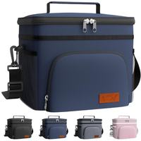Sac à déjeuner thermique double couche, boîte à lunch isolée, sac isotherme souple, sac de transport isotherme, grande capacité, pliable, 25x17x20cm