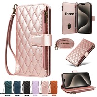 Casing Pelindung Model Flip Dompet Anti Guncangan Kulit Imitasi Buatan Tangan Baru untuk 16 & untuk S26/S25
