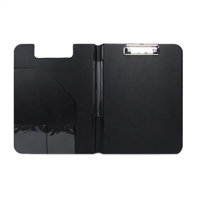 Custom Logo Gedrukt Classic Pad Folio Pu Bestandsmap Document Houder Case Bonded Leather A4 Padfolio