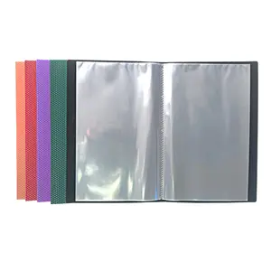 Organizador de libros de exhibición transparente, carpeta de archivos transparente con Clip, registro médico, PVC, 20/24 bolsillos