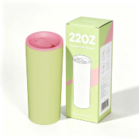 Mug isotherme personnalisé en acier inoxydable de 22 oz avec revêtement poudré et couvercle rabattable, tasse à café anti-transpiration pour les trajets quotidiens, usine OEM ODM