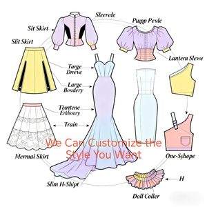 Nuovo Abito Stile Europeo e Americano <span class=keywords><strong>Taglie</strong></span> <span class=keywords><strong>Forti</strong></span> a Vita Alta con Collo Alto e Maniche Lunghe - Product Image 2