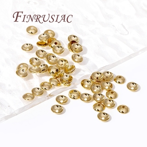 14K Gold Plated Brass <strong>Bead</strong> Caps DIY Accessories <strong>for</strong> Necklace <strong>Bracelet</strong> Jewelry Making DIY Spacer Caps Jewelry Findings Components - Product Image 5