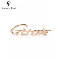 Etiqueta Metálica Decorativa con Logotipo de Letras para Bolsos, Rectangular, de Alta Calidad, Personalizada