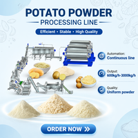 Ligne de production automatique de flocons et de poudre de pommes de terre de 1000 kg, machine de transformation de la farine de pommes de terre