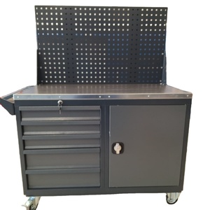 Panel perforado Taller Garaje Gabinete de herramientas de metal/Carro de herramientas con cajones para trabajo pesado - Product Image 1