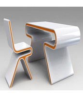 Table de restaurant en pierre artificielle au toucher, design d'intérieur élégant et artistique