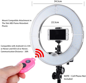 La bellezza all'ingrosso 14 <span class=keywords><strong>pollici</strong></span>/36 <span class=keywords><strong>centimetri</strong></span> Selfie fotografico ha condotto la luce dell'anello con il supporto del treppiede per il Video Live Stream - Product Image 2