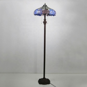 LongHuiJing Tiffany Wisteria Floor <b>Lamp</b> 16Inch Stained <b>Glass</b> <b>Lamp</b> Lampshade Floor Lights Living Room <b>Lamps</b> - Product Image 2