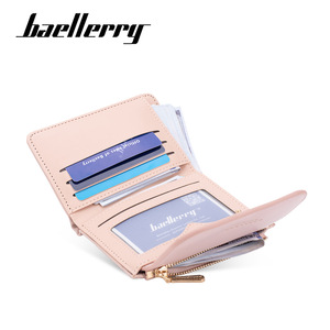 กระเป๋าสตางค์สั้นผู้หญิง Baellerry สีดำขาว ลายควิลท์ ซิปใส่เหรียญอเนกประสงค์ ใช้ได้ทุกวัน - Product Image 2