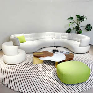 Canapé sectionnel en cuir au design original <span class=keywords><strong>Evergo</strong></span> Meubles de salon Style tendance Bel ensemble de canapés en cuir véritable de bonne qualité - Product Image 1