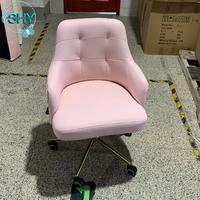 Chaise de massage et de soin esthétique rotative et réglable Lashista, rose, pour salon de beauté et spa, avec dossier incurvé pour cils et visage