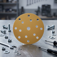 Disque de ponçage rond en oxyde d'aluminium calciné de 150 mm (6 pouces) à 15 trous pour ponceuse à disque