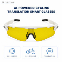 Lunettes de soleil sportives HY1017 avec haut-parleur intégré, lecture de musique IA, prise de notes de réunion pour le cyclisme et la conduite