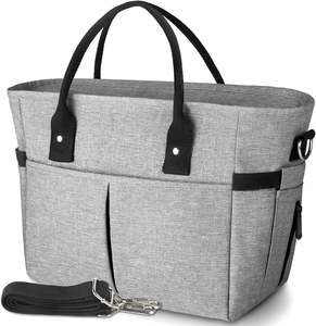 Nouvelle arrivée fourre-tout de marque isolé plage glacière déjeuner sac de maternité avec refroidisseur zip <span class=keywords><strong>porte</strong></span>-gobelet boisson <span class=keywords><strong>bouteille</strong></span> fermeture éclair logo personnalisé - Product Image 1