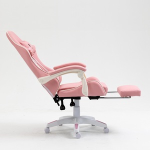 <span class=keywords><strong>Silla</strong></span> <span class=keywords><strong>Gamer</strong></span> Ergonómica de Cuero con Diseño de Anime, Color <span class=keywords><strong>Rosa</strong></span>, Económica, con Reposapiés <span class=keywords><strong>para</strong></span> Chicas - Product Image 2