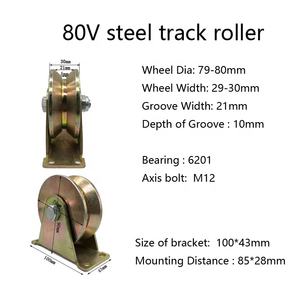 Best Selling Heavy Duty Duurzaam Geel Golden Zink Coating <span class=keywords><strong>V</strong></span> U Groove Gate Track Schuifpoort <span class=keywords><strong>Roller</strong></span> Wielen - Product Image 6