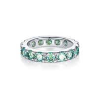 Anneaux pour femmes en or blanc 18 carats haut de gamme, sertis de moissanite ovale, pavé, certifiés IGI, prix de gros en ligne
