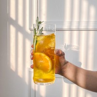 Verre à boire haut en verre borosilicate en forme de bambou avec logo personnalisé pour café, latte, matcha, thé