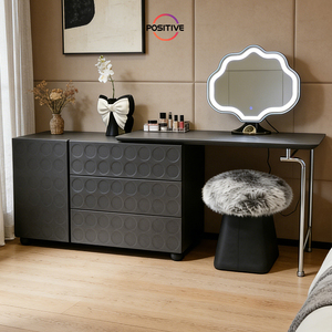 Table de toilette extensible minimaliste italienne moderne avec tiroirs, armoire de rangement multifonctionnelle pour <span class=keywords><strong>chambre</strong></span> et bureau - Product Image 3