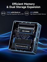 Mini PC Bmax B1 Plus Intel Celeron J3355 6 Go de RAM 128 Go EMMC + SSD M.2 (512 Go/2 To) Double écran 4K WiFi 2.4G/5G BT5.0 OS 11
